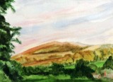 25 - Barbara Hilton - Sunset over the Malverns - Watercolour.jpg